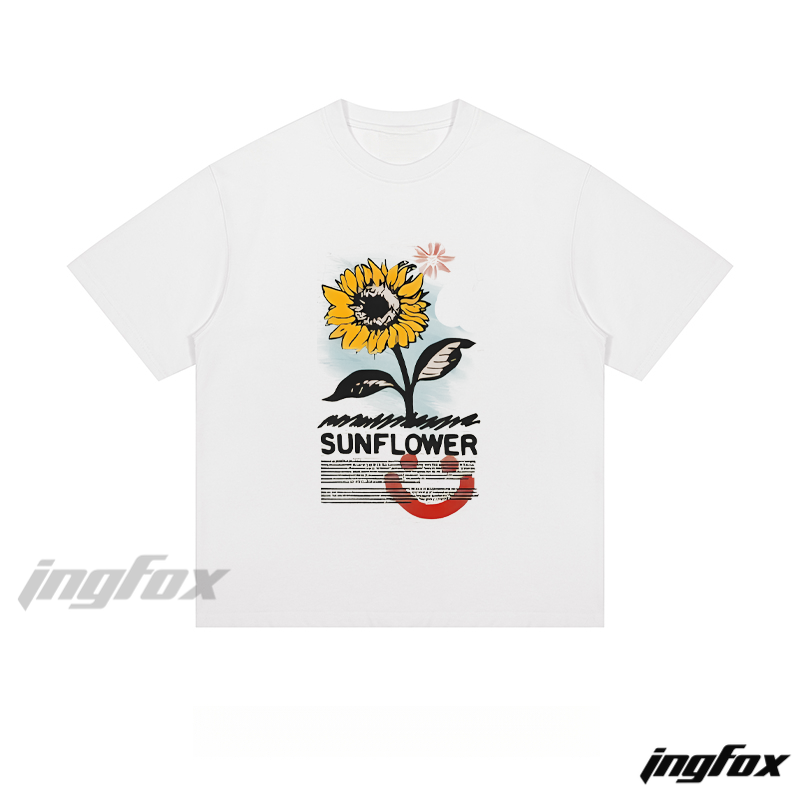 Sunflower & Mixed Elements - Loose Fit Short Sleeve T-Shirt