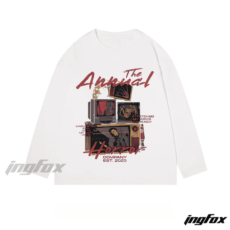 "The Annual Horror Company" Graphic - Classic Cotton Long Sleeve Tee