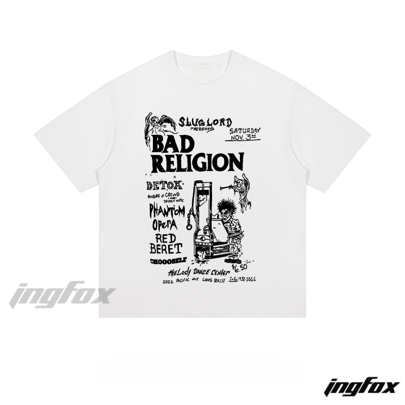 Bad Religion Concert Flyer - Loose Fit Short Sleeve T - Shirt