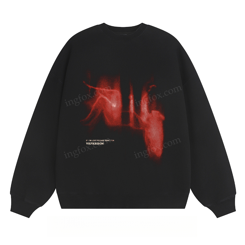 Artistic Red Graphic - Classic Unisex Fit Crewneck Sweatshirt