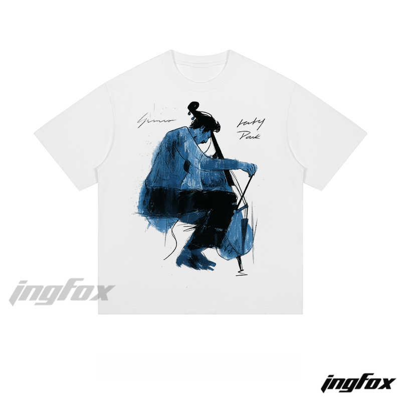 Cello Player Art - Loose Fit Short Sleeve T - Shirt