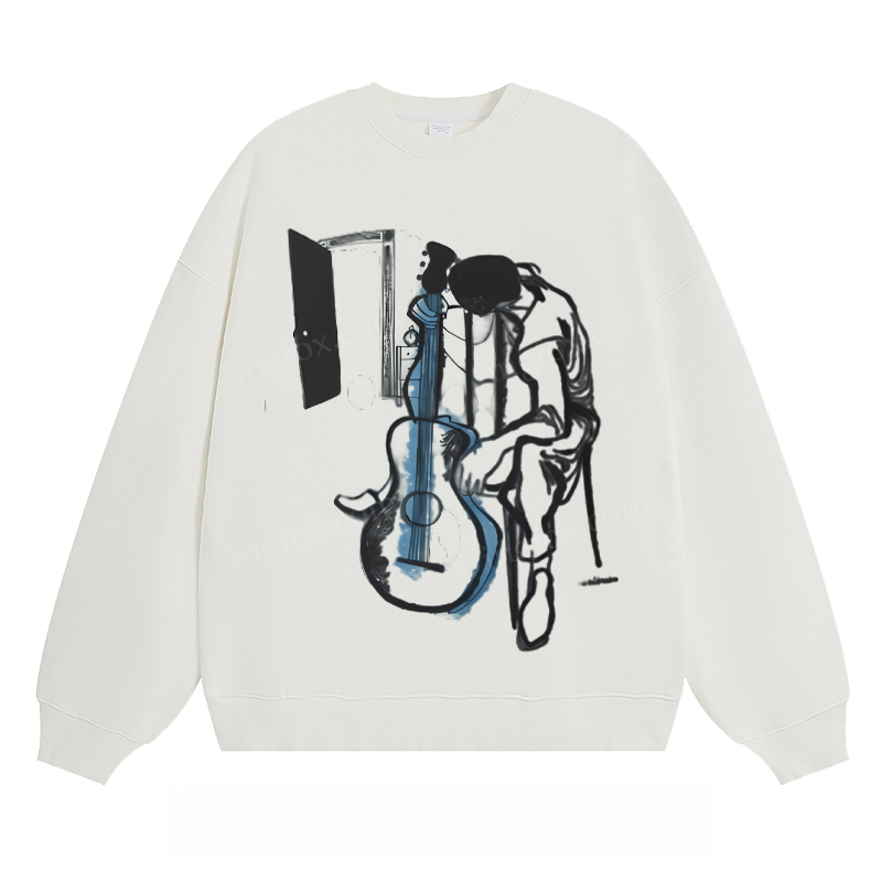 Guitar & Figure Art - Classic Unisex Fit Crewneck Sweatshirt