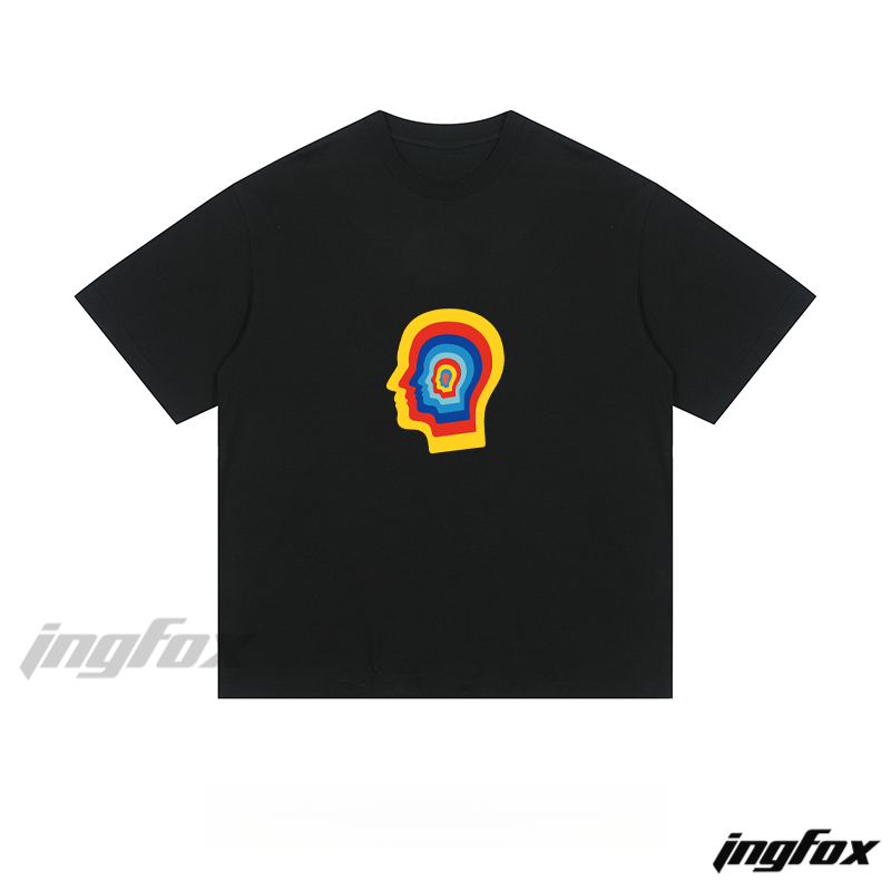 Colorful Mind Layers - Loose Fit Short Sleeve T - Shirt