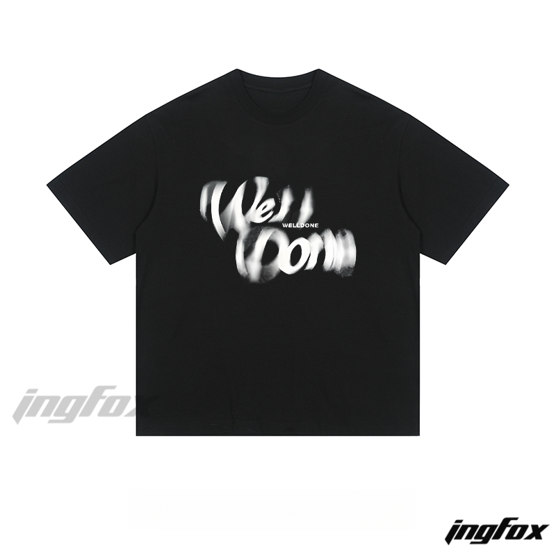 WE11DONE Brushstroke - Loose Fit Short Sleeve T - Shirt