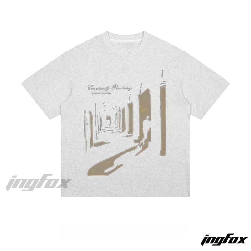 "Constantly Evolving" Architectural Silhouette - Loose Fit Short Sleeve T-Shirt