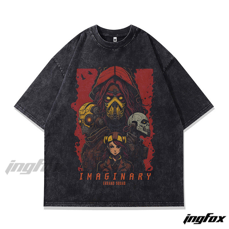 Imaginary Errand Squad Sci - fi - Vintage Washed Oversized T-Shirt
