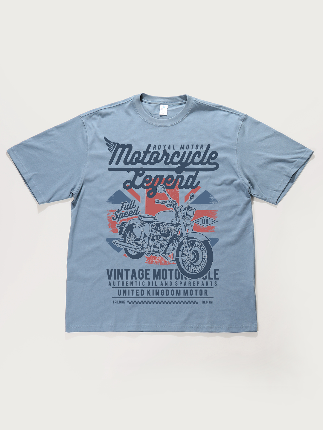 Motorcycle Legend Royal Motor UK - Unisex Retro Cotton Short Sleeve T-Shirt