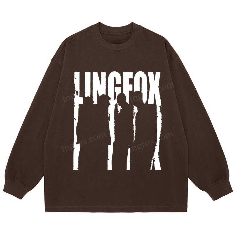 LINGFOX Silhouette - Classic Unisex Fit Cotton Long Sleeve Tee