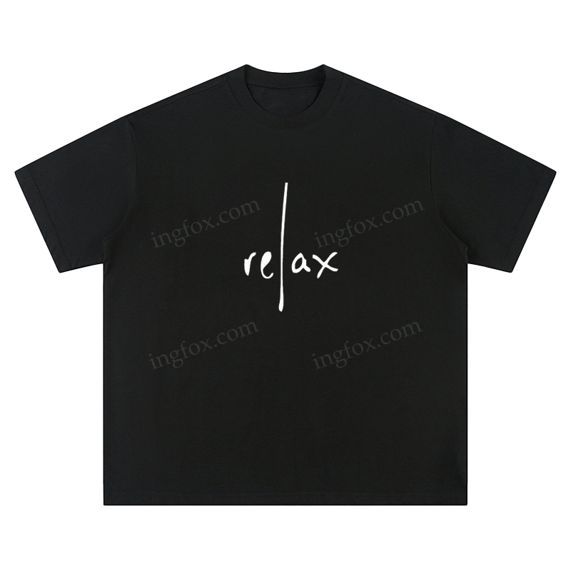 "Relax" Minimalist Print - Unisex Fit Short Sleeve T - Shirt