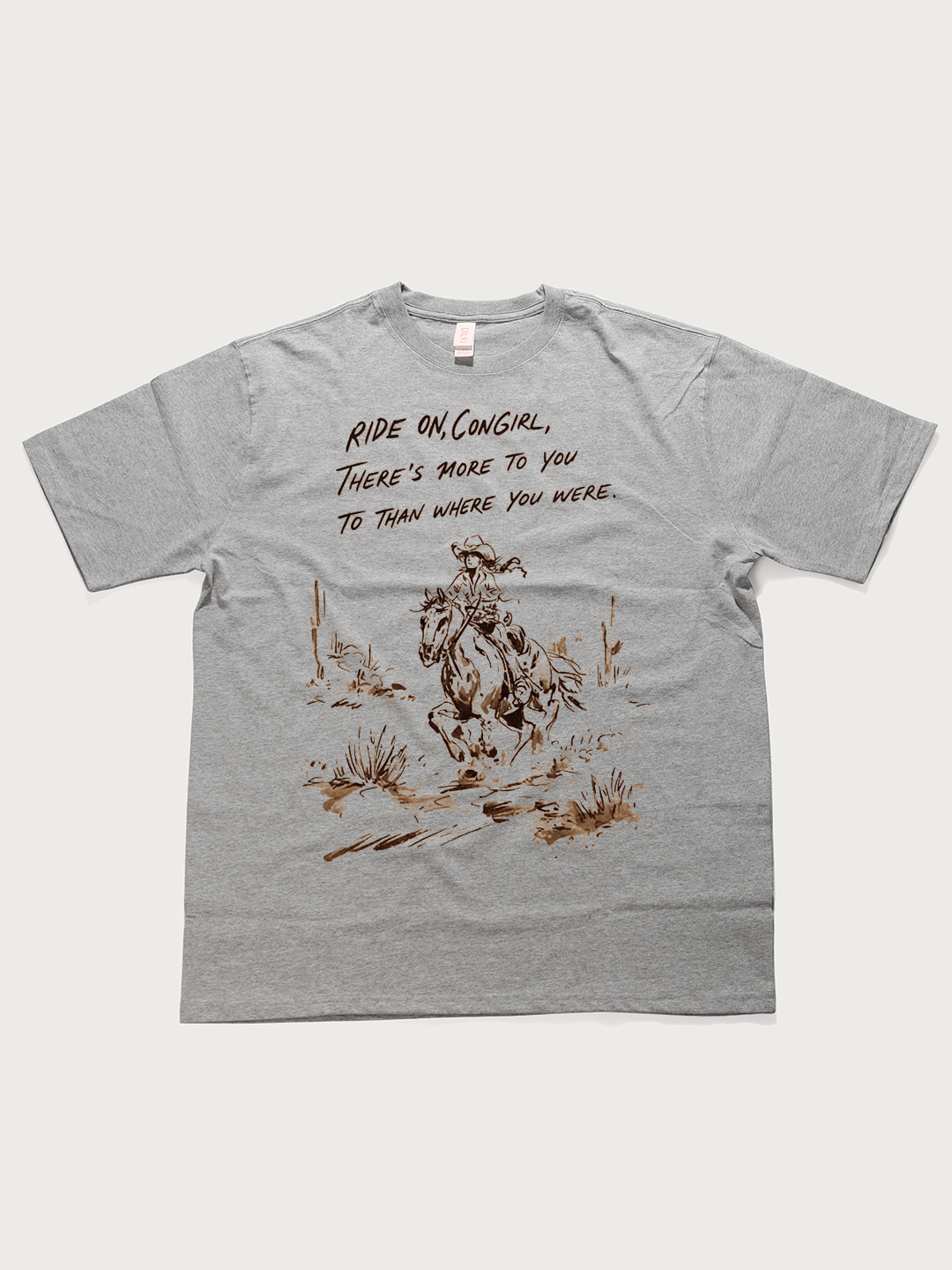 Ride On, Cowgirl - Unisex Retro Cotton Short Sleeve T-Shirt