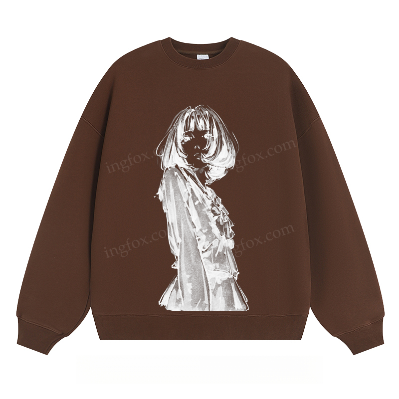Ink Girl Graphic - Classic Unisex Fit Crewneck Sweatshirt