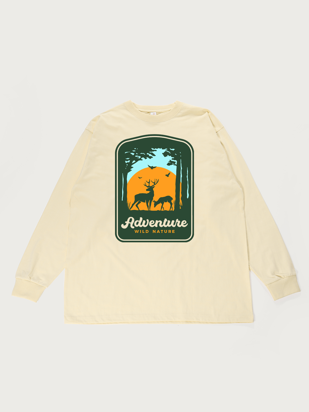Adventure Wild Nature - Unisex Retro Cotton Long Sleeve T-Shirt