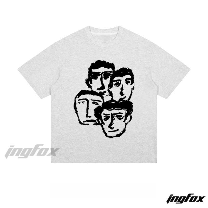 Abstract Faces Art - Loose Fit Short Sleeve T - Shirt