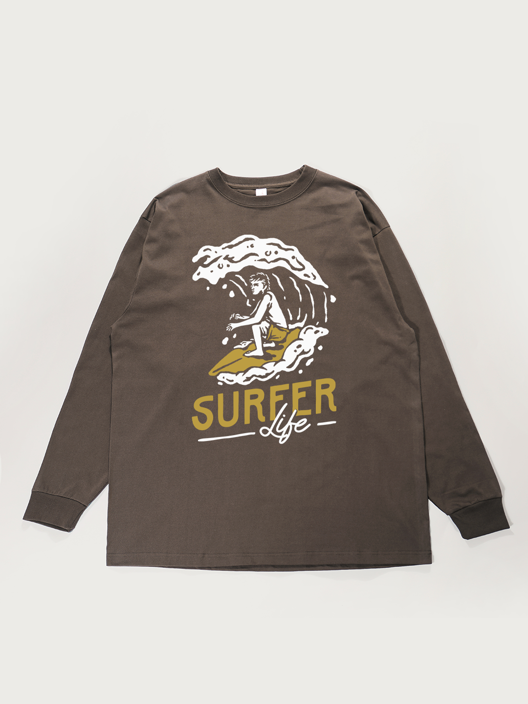 Surfer Life - Unisex Retro Cotton Long Sleeve T-Shirt