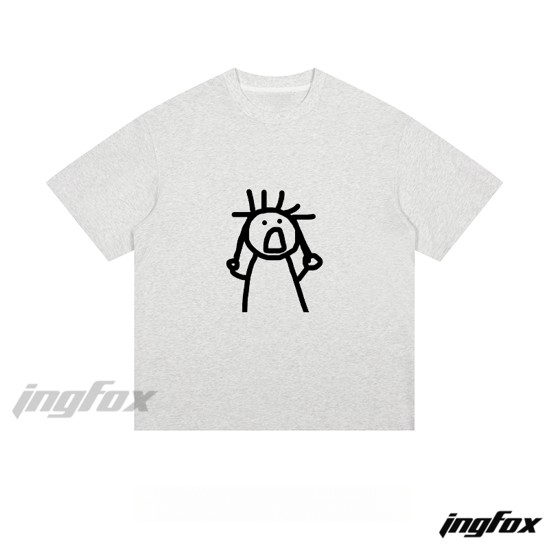 Doodle Character - Loose Fit Short Sleeve T - Shirt