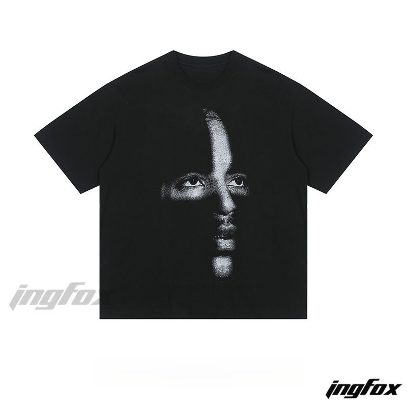 Monochrome Portrait - Loose Fit Short Sleeve T - Shirt