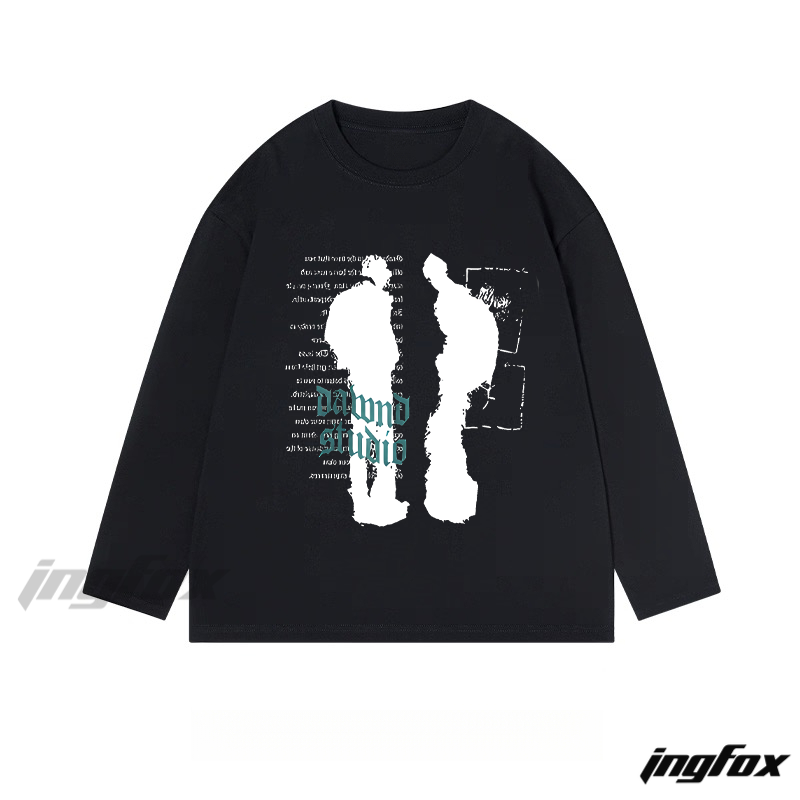 Silhouette Figures & "Diamond Studio" - Classic Cotton Long Sleeve Tee