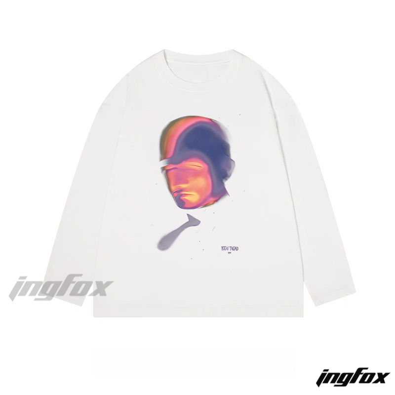 Abstract Portrait - Themed Classic Cotton Long Sleeve Tee