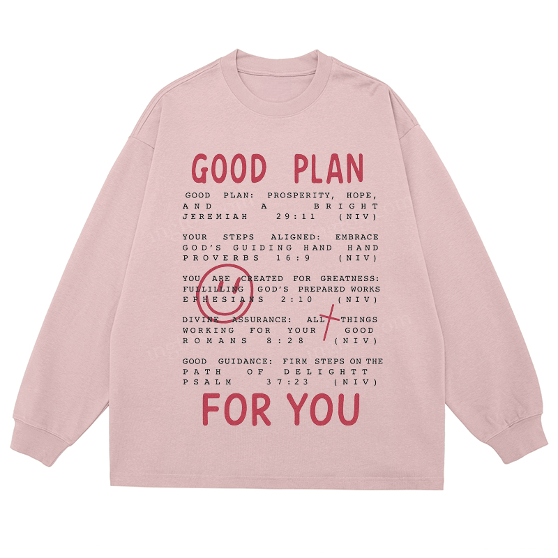 "Good Plan For You" Biblical Quote - Classic Unisex Fit Cotton Long Sleeve Tee