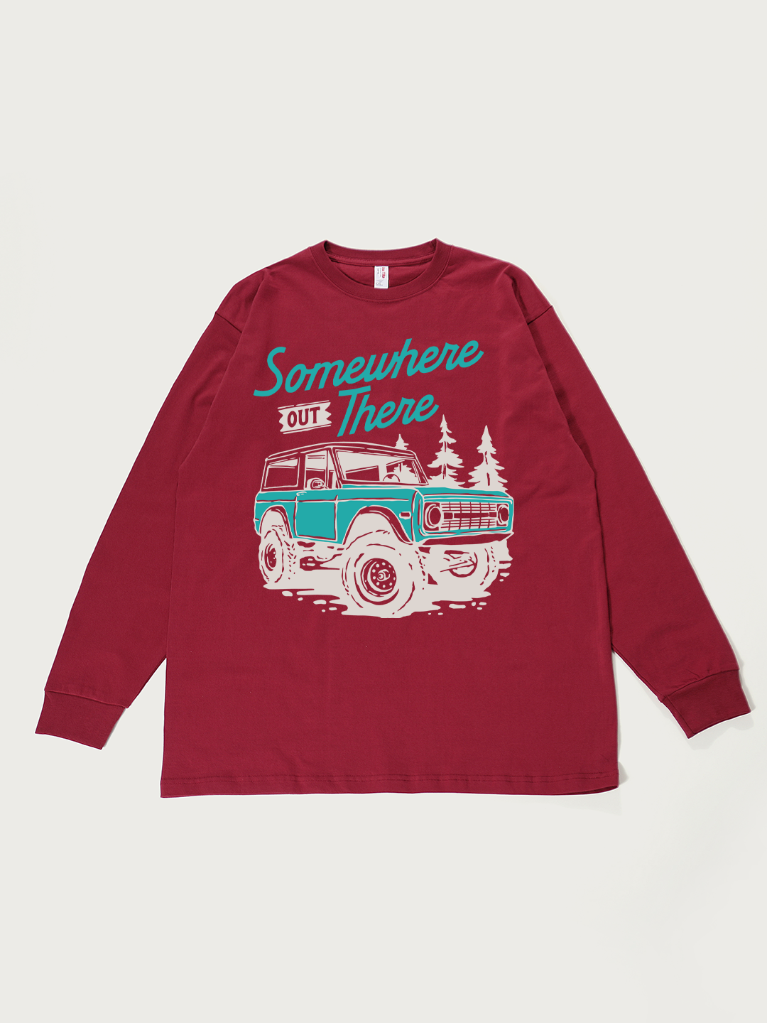 Somewhere Out There Off-Road - Unisex Retro Cotton Long Sleeve T-Shirt