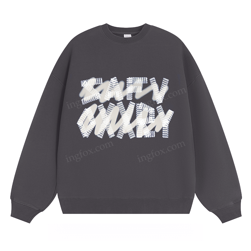 Distorted Text Graphic - Classic Unisex Fit Crewneck Sweatshirt