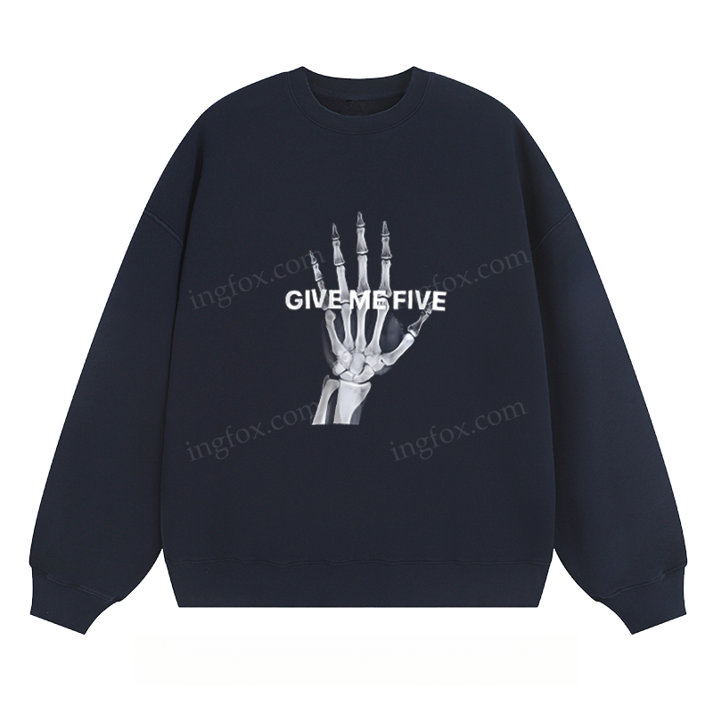 "Give Me Five" Skeleton Hand - Classic Unisex Fit Crewneck Sweatshirt