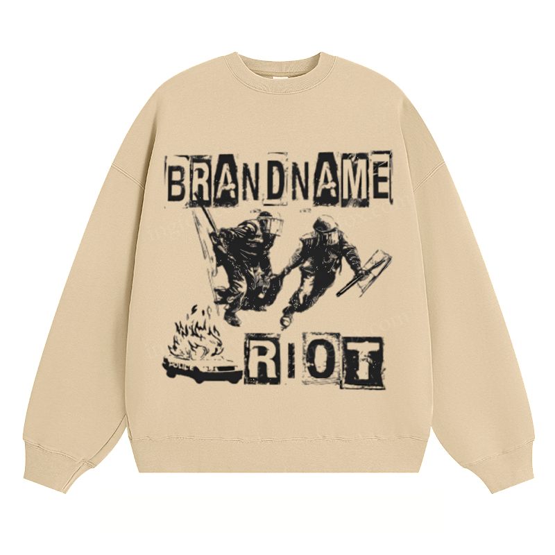 Riot - Themed Graphic Crewneck Sweatshirt
