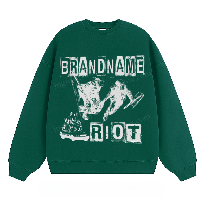 Riot - Themed Graphic Crewneck Sweatshirt