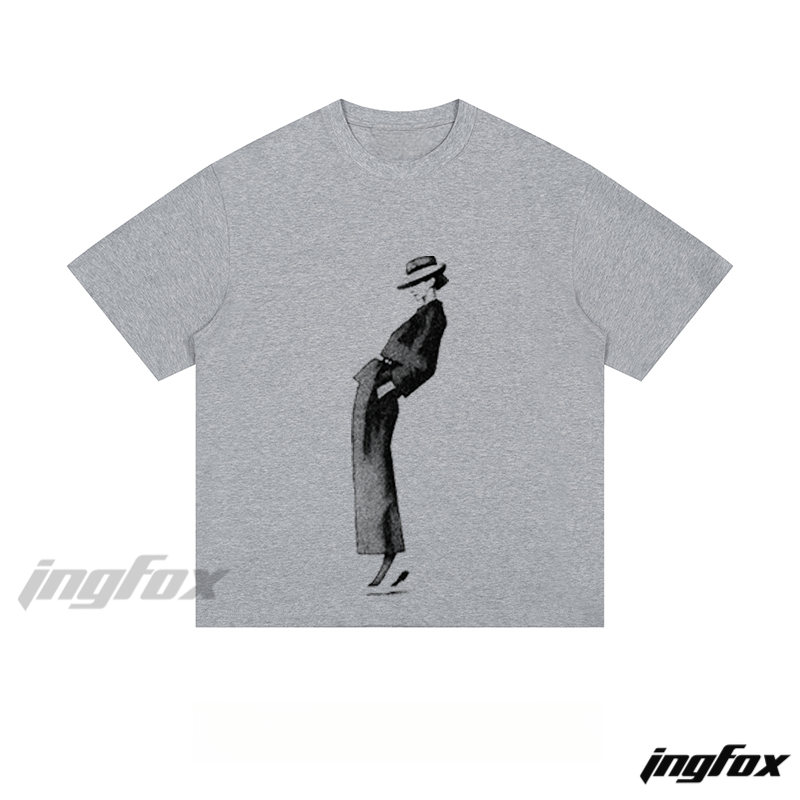Fashion Sketch Figure - Loose Fit Short Sleeve T - Shirt