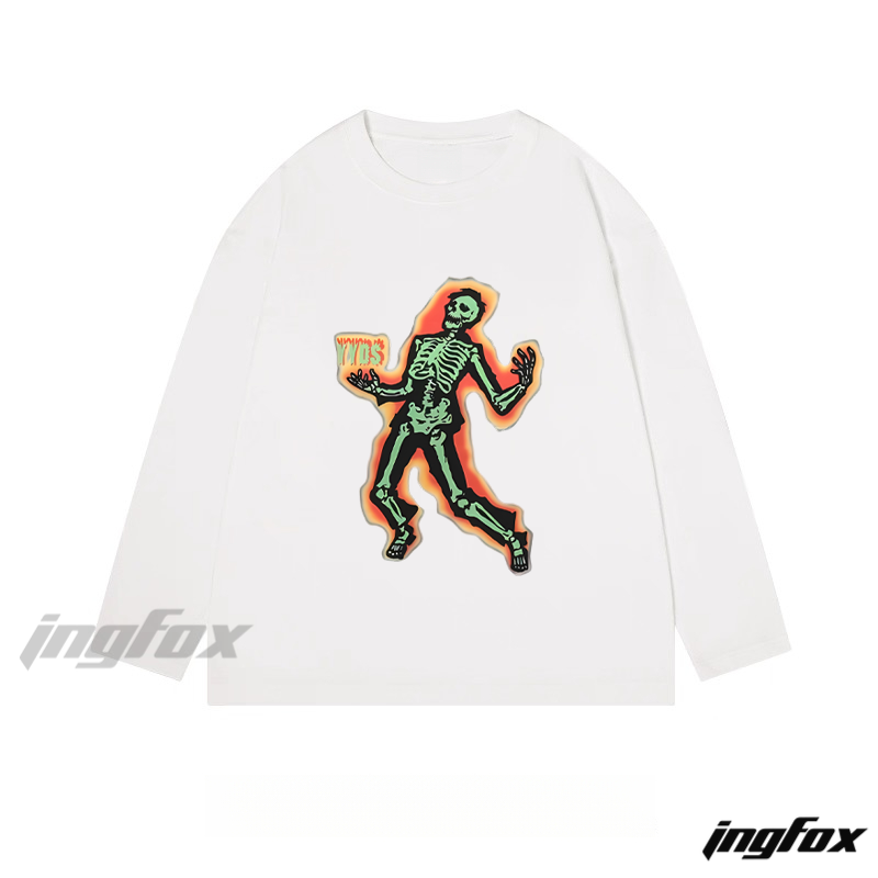 Skeleton Graphic - Classic Cotton Long Sleeve Tee