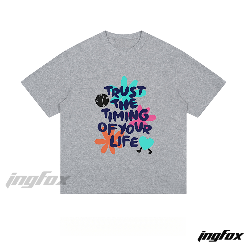 Positive Vibes "TRUST THE TIMING OF YOUR LIFE" - Loose Fit Short Sleeve T-Shirt