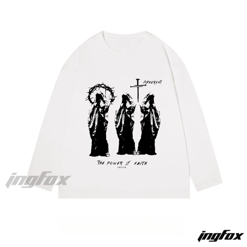 "The Power of Faith" Religious - Themed - Classic Cotton Long Sleeve Tee