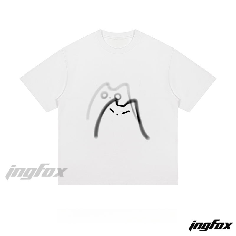 Abstract Cat Doodle - Loose Fit Short Sleeve T - Shirt