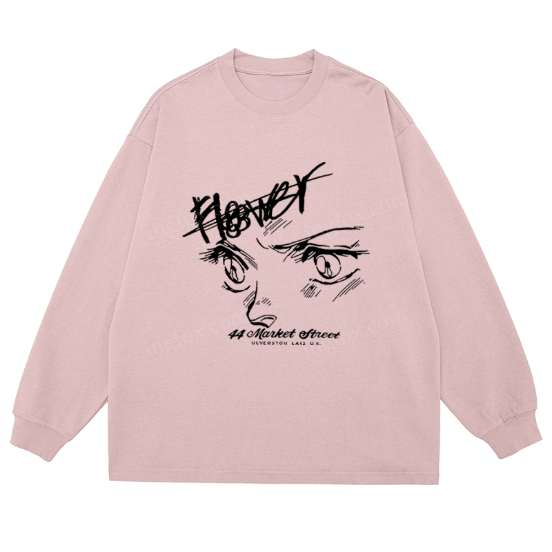 Anime Eyes "Flower" - Classic Unisex Fit Cotton Long Sleeve Tee