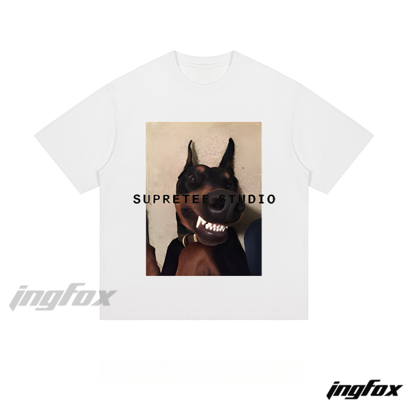 Doberman “SUPRETEE STUDIO” - Loose Fit Short Sleeve T-Shirt
