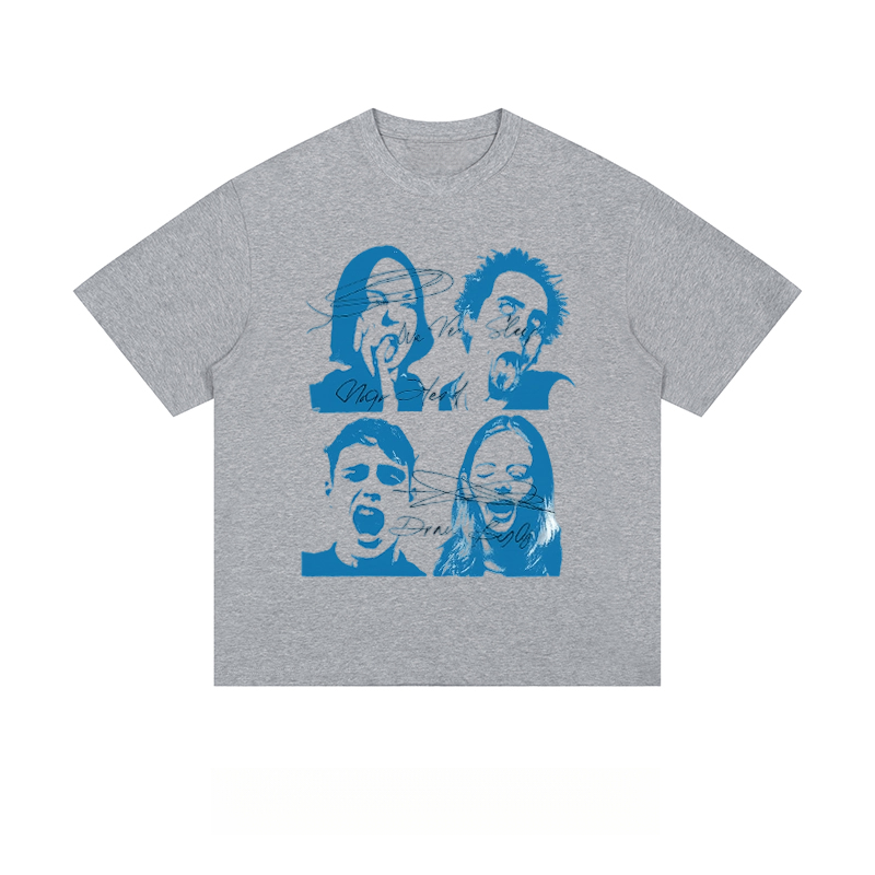 Expressionist Faces Loose - Fit Short - Sleeve T - Shirt