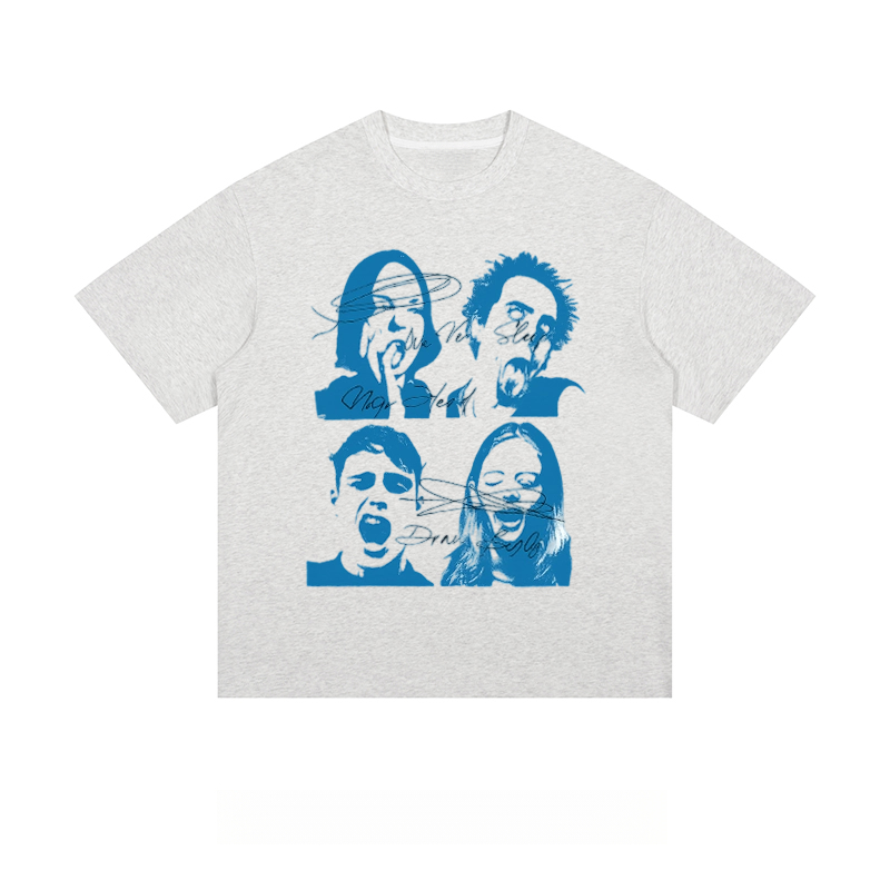 Expressionist Faces Loose - Fit Short - Sleeve T - Shirt