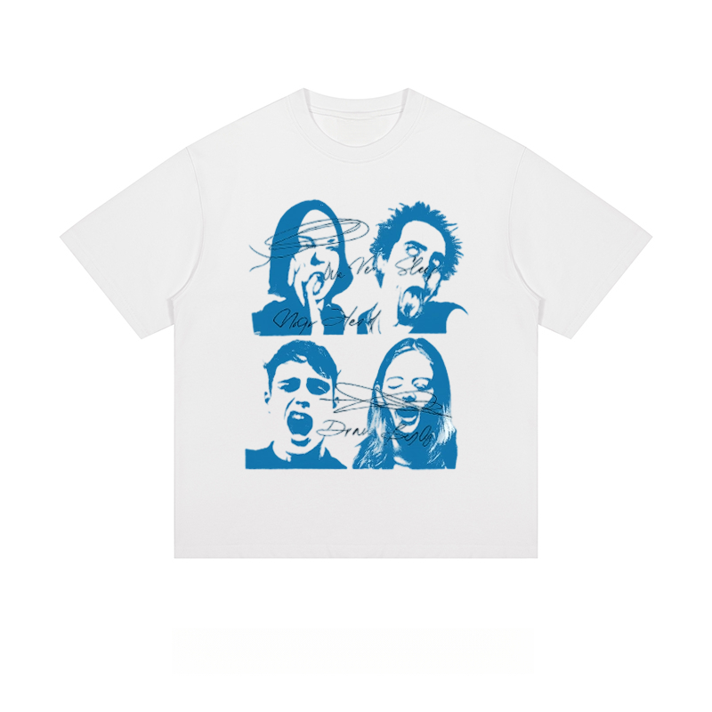 Expressionist Faces Loose - Fit Short - Sleeve T - Shirt