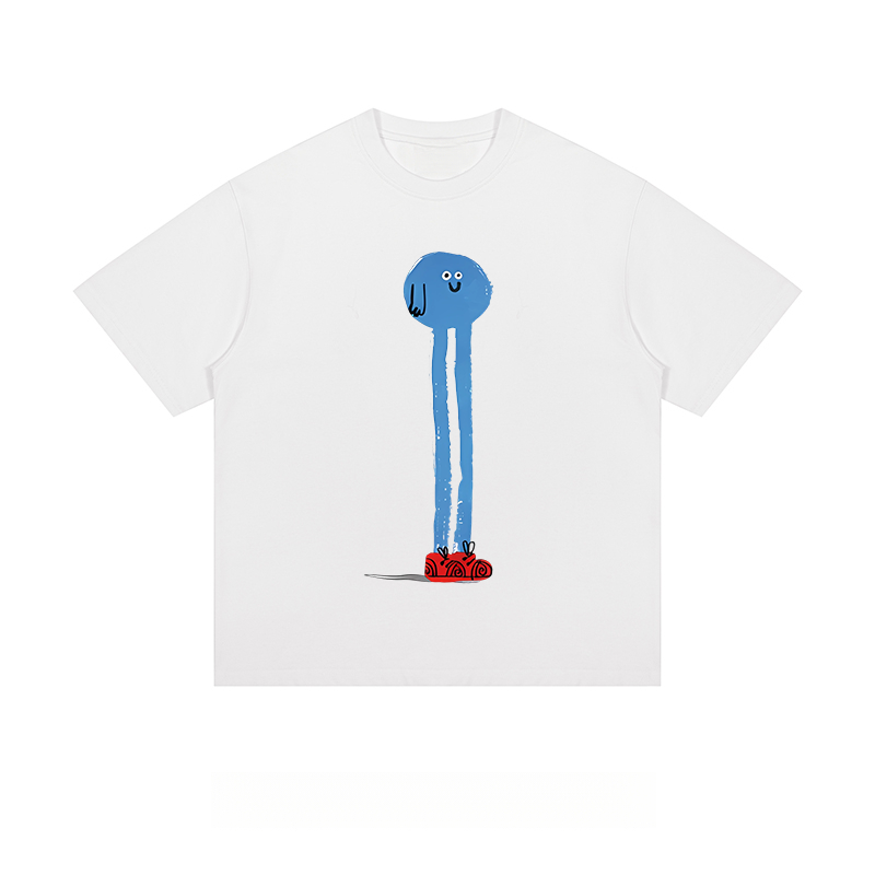 Cartoon Creature - Loose Fit Short Sleeve T - Shirt