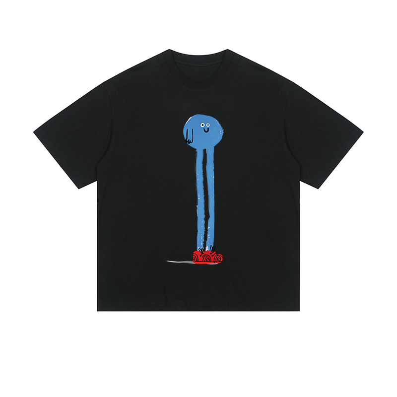 Cartoon Creature - Loose Fit Short Sleeve T - Shirt