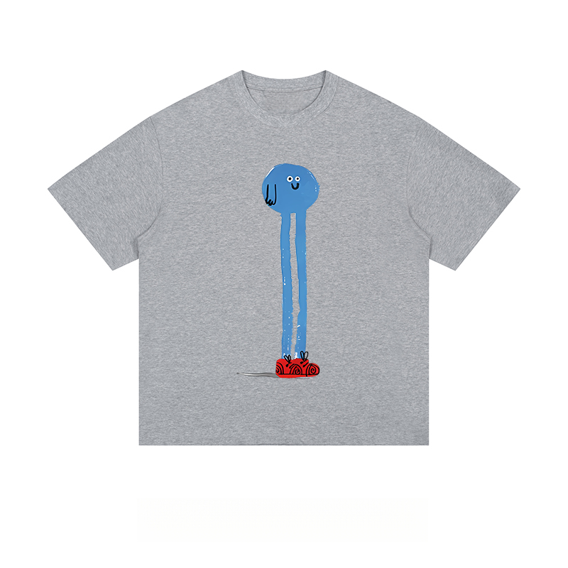 Cartoon Creature - Loose Fit Short Sleeve T - Shirt