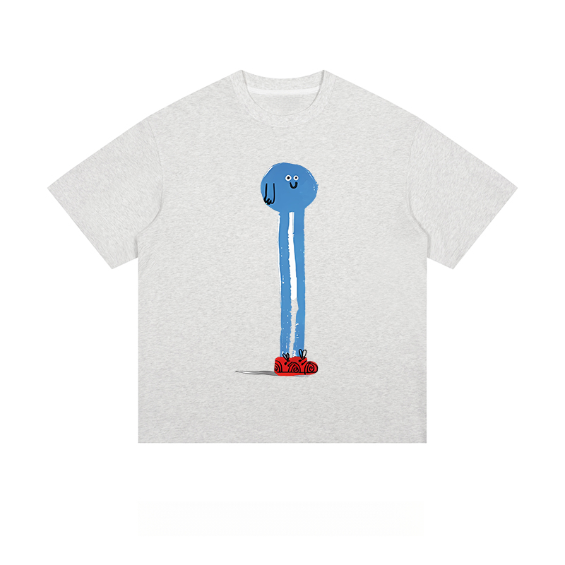 Cartoon Creature - Loose Fit Short Sleeve T - Shirt