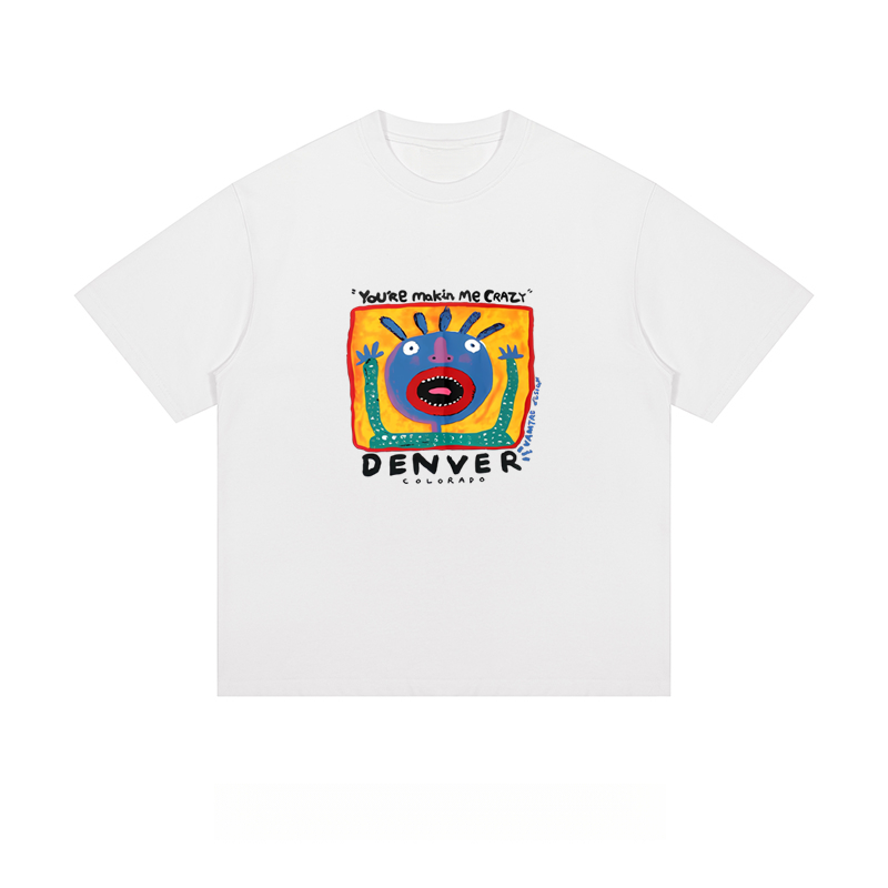 Denver Crazy Face - Loose Fit Short Sleeve T-Shirt