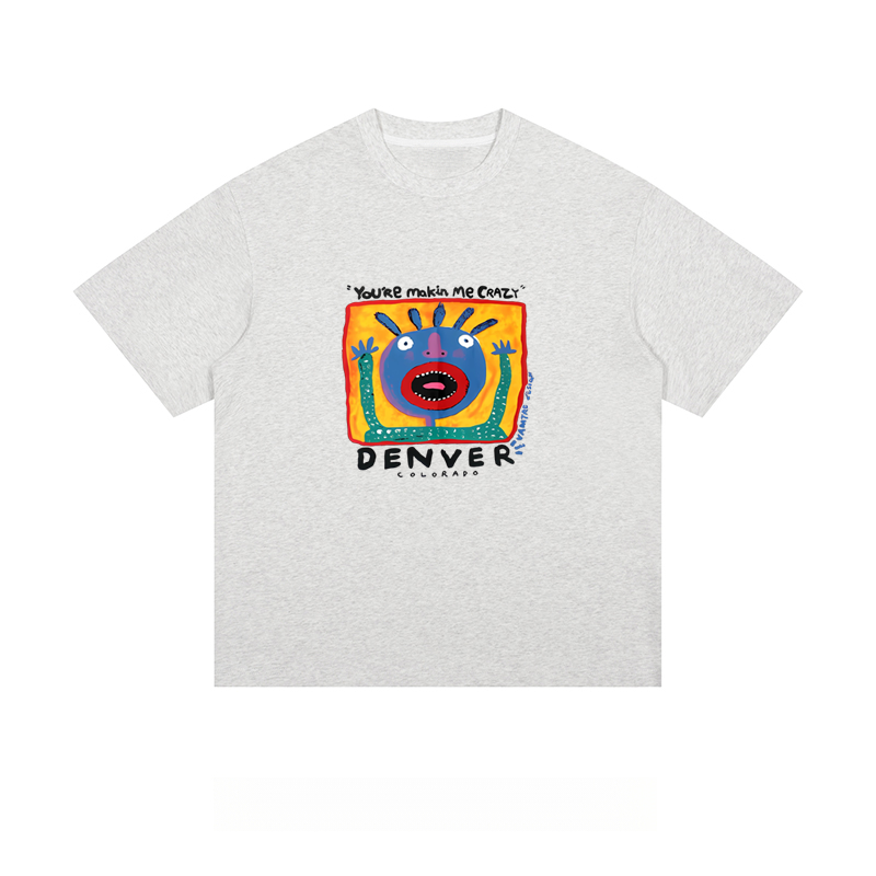 Denver Crazy Face - Loose Fit Short Sleeve T-Shirt