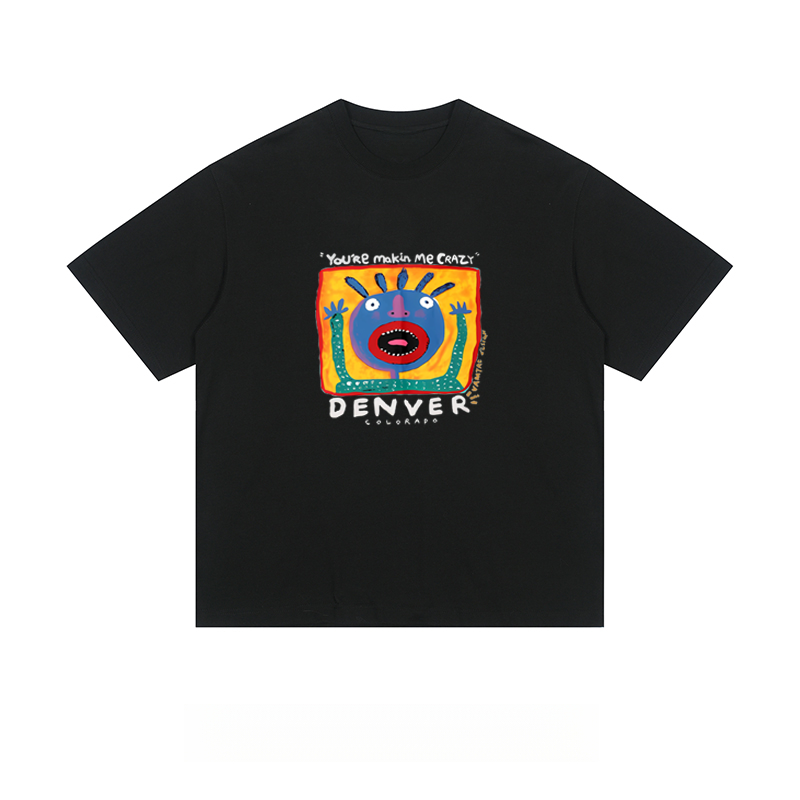 Denver Crazy Face - Loose Fit Short Sleeve T-Shirt