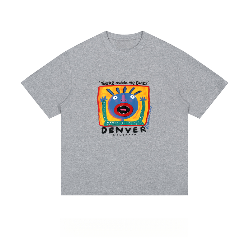 Denver Crazy Face - Loose Fit Short Sleeve T-Shirt