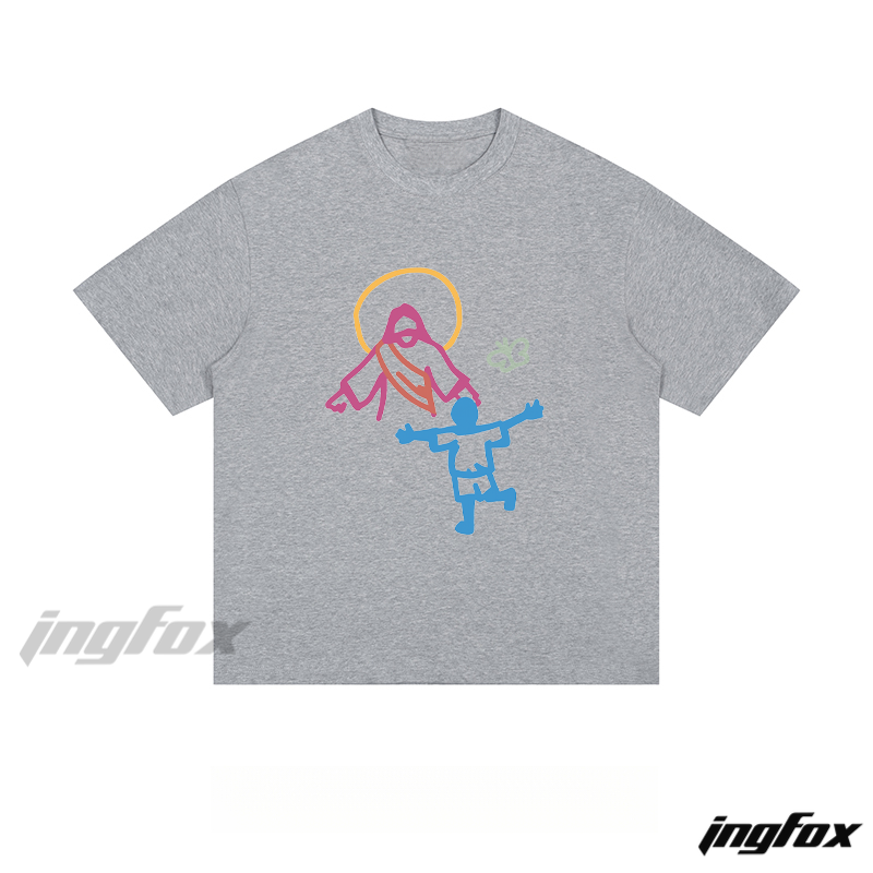 Child & Figure with Halo - Loose Fit Short Sleeve T-Shirt