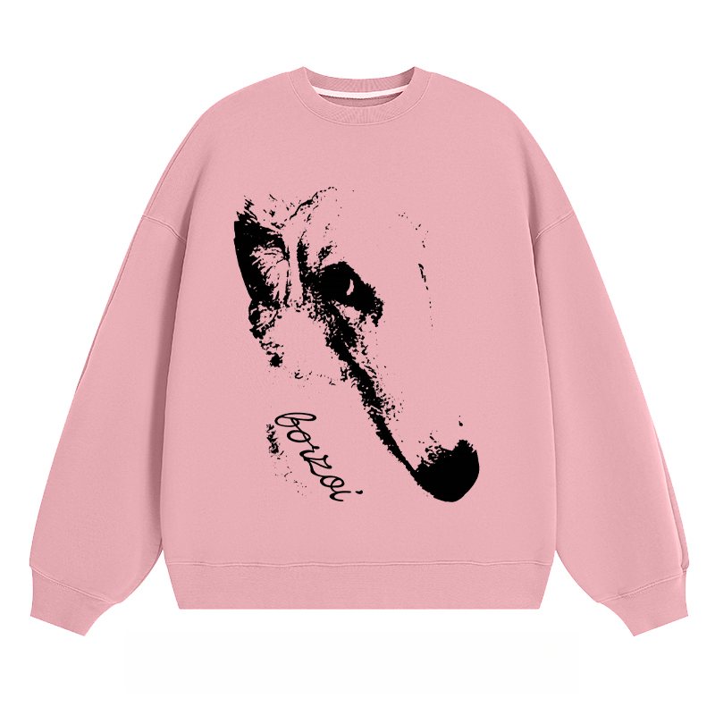 Borzoi Dog Portrait - Classic Unisex Fit Crewneck Sweatshirt