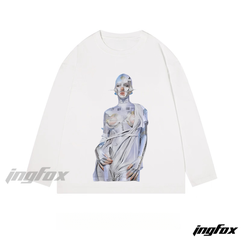 Cybernetic Figure - Classic Cotton Long Sleeve Tee