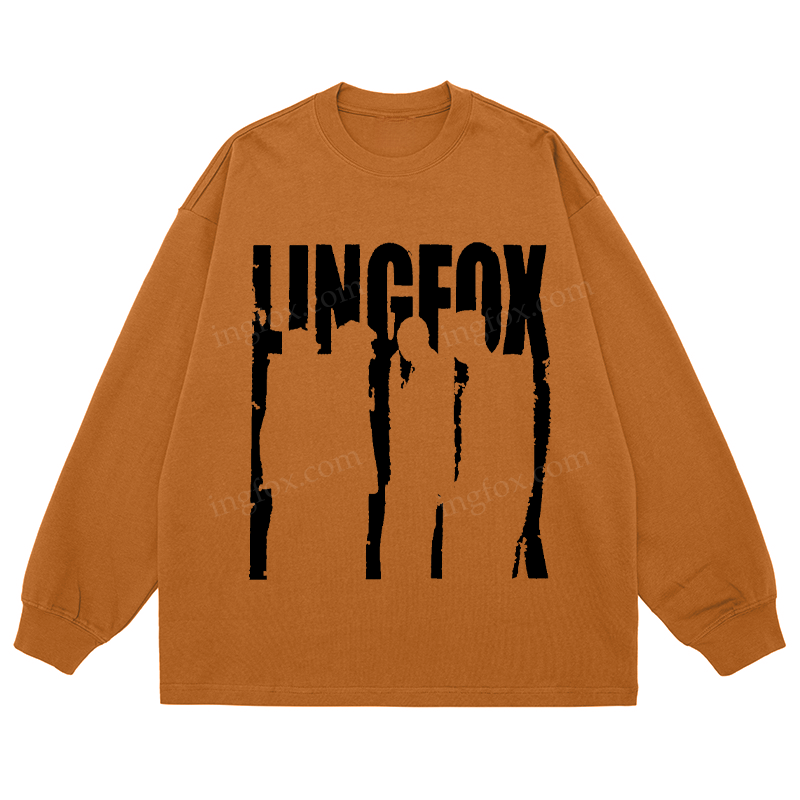 LINGFOX Silhouette - Classic Unisex Fit Cotton Long Sleeve Tee